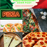 Zielone i Czerwone Kolaż Pizza Menu